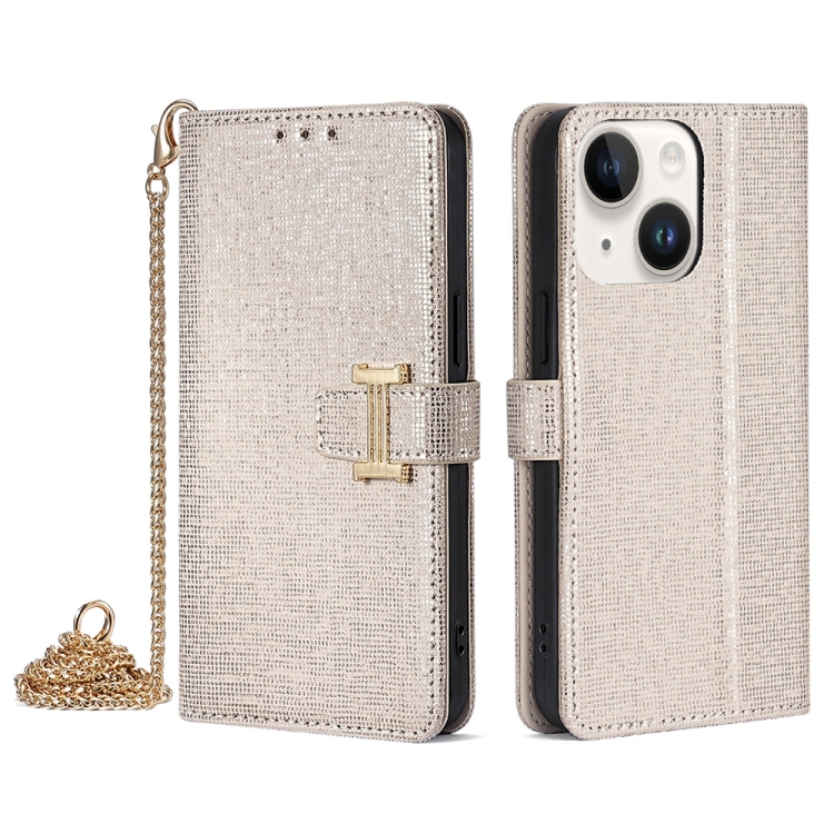 For iPhone 14 POLA Crossbody Chain I-Shape Buckle Sequins Leather Phone Case(White)
For iPhone 14 POLA Crossbody Chain I-Shape Buckle Sequins Leather Phone Case(White)