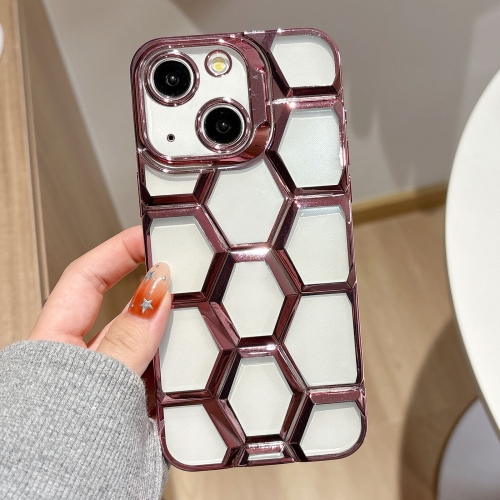 For iPhone 15 Electroplating Laser Engraving 3D Honeycomb Clear TPU Phone Case(Pink)
For iPhone 15 Electroplating Laser Engraving 3D Honeycomb Clear TPU Phone Case(Pink)