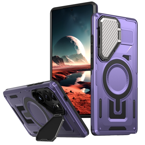 For Samsung Galaxy S25 Ultra 5G Shield Frame Holder MagSafe Phone Case(Purple)
For Samsung Galaxy S25 Ultra 5G Shield Frame Holder MagSafe Phone Case(Purple)