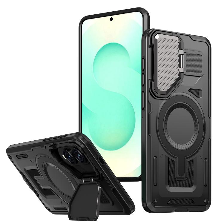 For Samsung Galaxy S25 Edge 5G Shield Frame Holder MagSafe Phone Case(Black)
For Samsung Galaxy S25 Edge 5G Shield Frame Holder MagSafe Phone Case(Black)