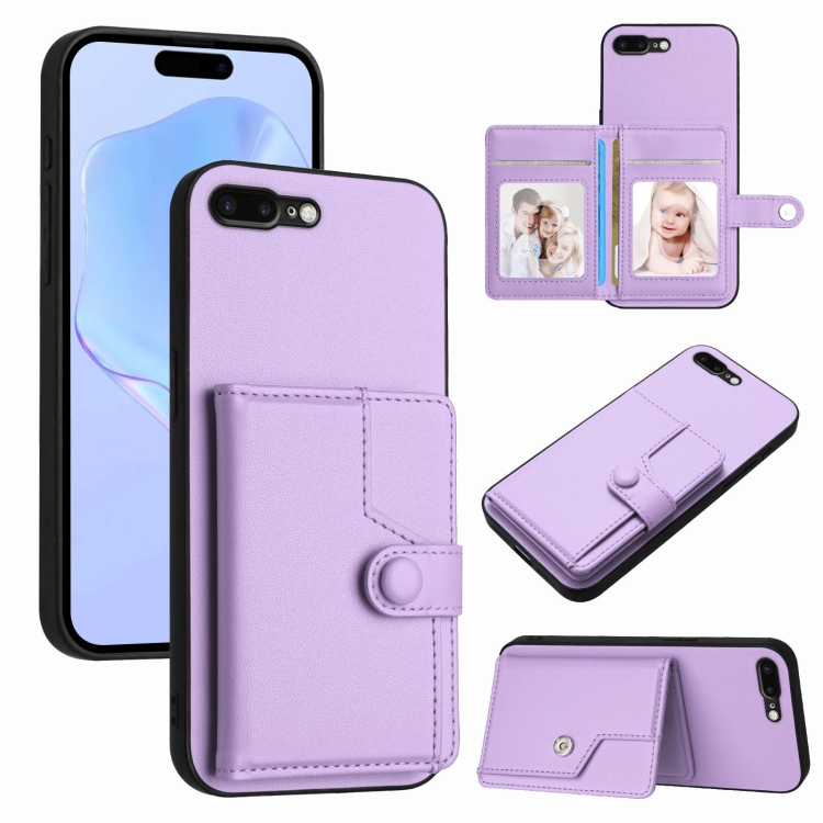 For iPhone 8 Plus / 7 Plus Button Card Bag RFID Anti-theft Phone Case(Purple)
For iPhone 8 Plus / 7 Plus Button Card Bag RFID Anti-theft Phone Case(Purple)