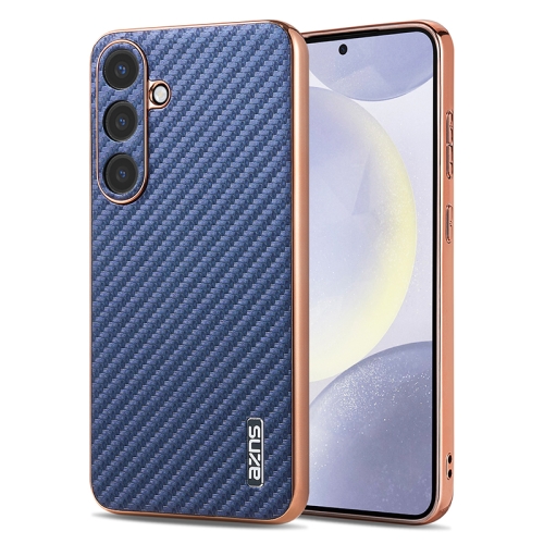 For Samsung Galaxy S25 5G AZNS Electroplated Edge Carbon Fiber Texture Phone Case(Blue)
For Samsung Galaxy S25 5G AZNS Electroplated Edge Carbon Fiber Texture Phone Case(Blue)
