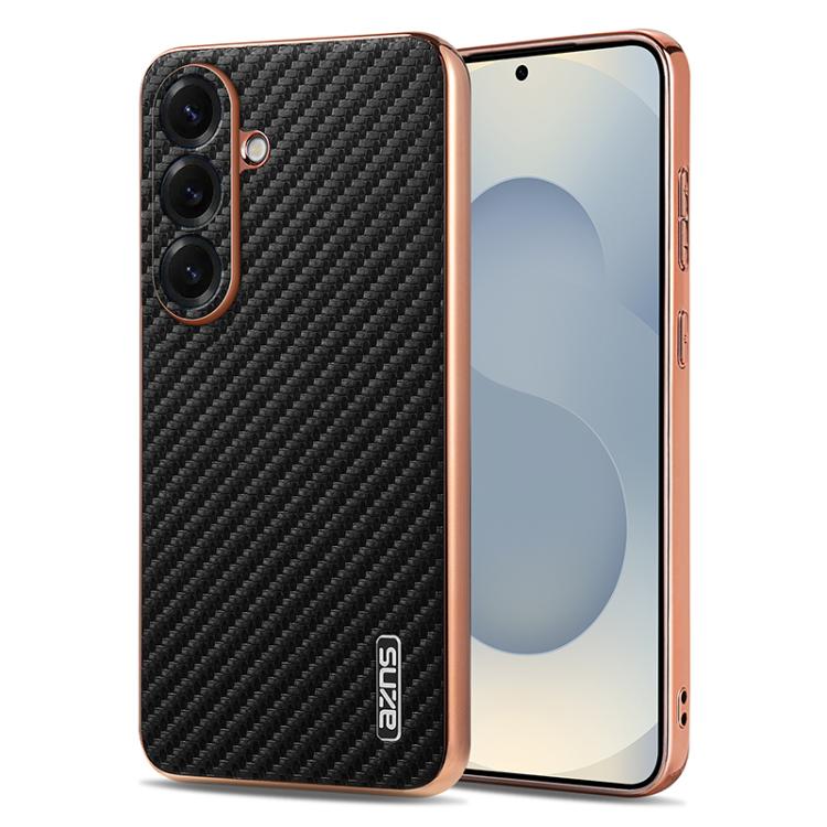 For Samsung Galaxy S26+ 5G AZNS Electroplated Edge Carbon Fiber Texture Phone Case(Black)
For Samsung Galaxy S26+ 5G AZNS Electroplated Edge Carbon Fiber Texture Phone Case(Black)