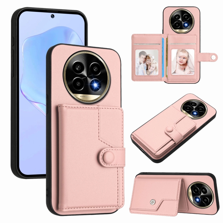 For Realme 13 Pro / 13 Pro+ 5G Button Card Bag RFID Anti-theft Phone Case(Pink)
For Realme 13 Pro / 13 Pro+ 5G Button Card Bag RFID Anti-theft Phone Case(Pink)