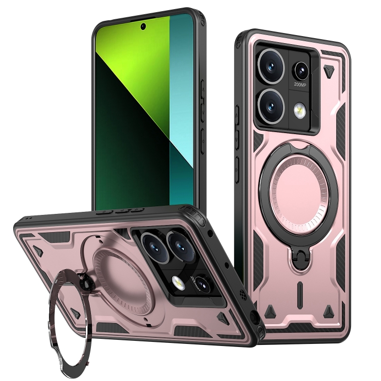 For Redmi Note 13 Pro 5G PC Hybrid TPU Armor MagSafe Ring Holder Phone Case(Rose Gold)
For Redmi Note 13 Pro 5G PC Hybrid TPU Armor MagSafe Ring Holder Phone Case(Rose Gold)