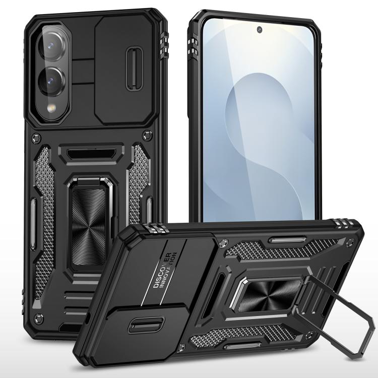 For Samsung Galaxy S25 Edge 5G Armor PC Hybrid TPU Camera Shield Phone Case(Black)
For Samsung Galaxy S25 Edge 5G Armor PC Hybrid TPU Camera Shield Phone Case(Black)