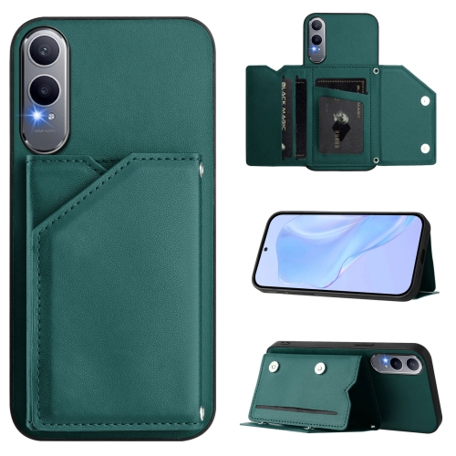 For OnePlus Nord CE4 Lite 5G Skin Feel Four Card Slots Phone Case with Wrist Strap(Green)
For OnePlus Nord CE4 Lite 5G Skin Feel Four Card Slots Phone Case with Wrist Strap(Green)