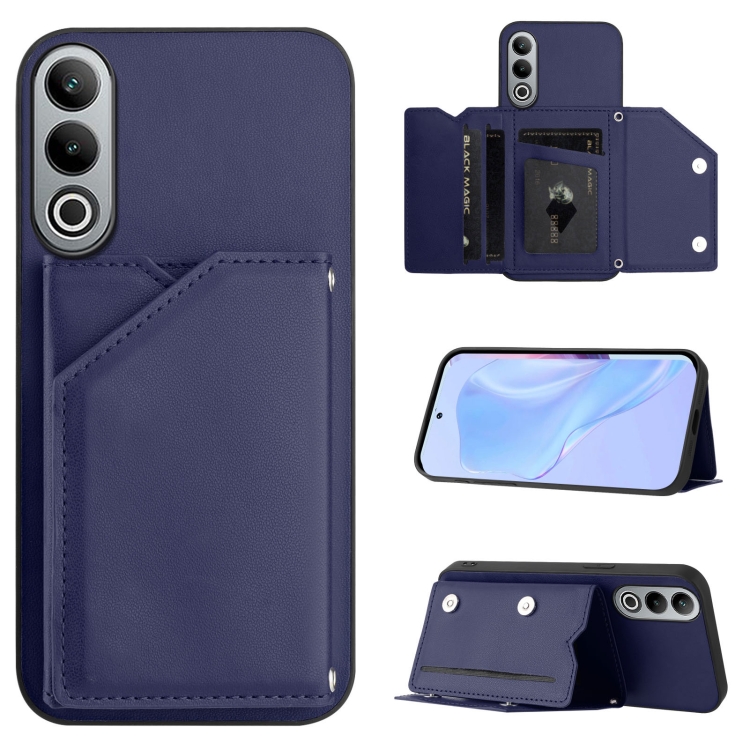 For OnePlus Nord CE4 Skin Feel Four Card Slots Phone Case with Wrist Strap(Blue)
For OnePlus Nord CE4 Skin Feel Four Card Slots Phone Case with Wrist Strap(Blue)