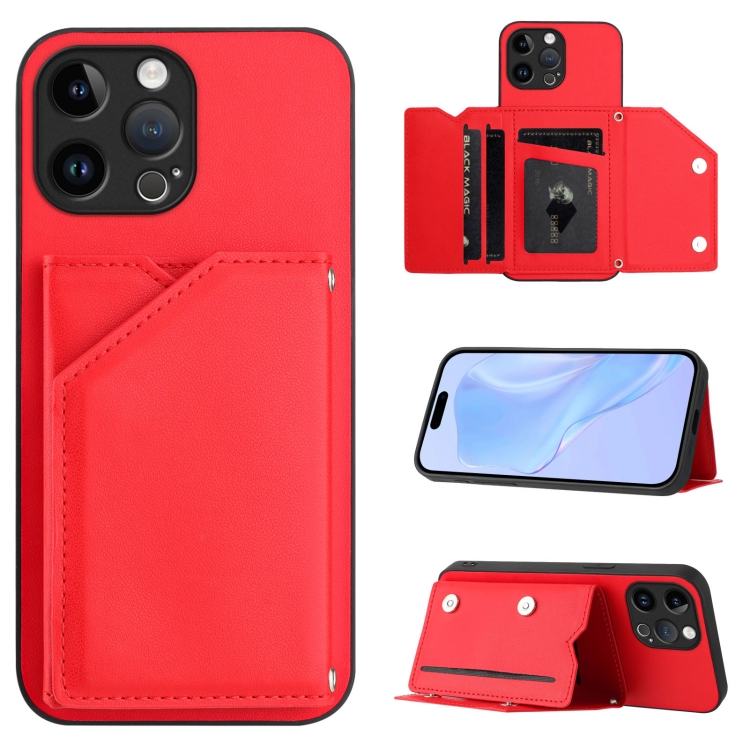 For iPhone 13 Pro Max Skin Feel Four Card Slots Phone Case with Wrist Strap(Red)
For iPhone 13 Pro Max Skin Feel Four Card Slots Phone Case with Wrist Strap(Red)