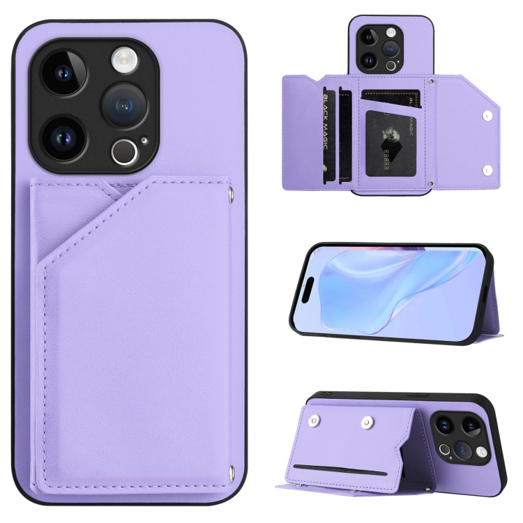 For iPhone 14 Pro Skin Feel Four Card Slots Phone Case with Wrist Strap(Purple)
For iPhone 14 Pro Skin Feel Four Card Slots Phone Case with Wrist Strap(Purple)