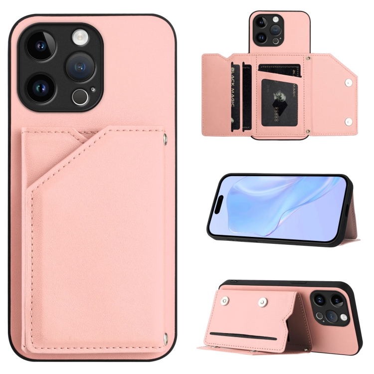 For iPhone 14 Pro Max Skin Feel Four Card Slots Phone Case with Wrist Strap(Pink)
For iPhone 14 Pro Max Skin Feel Four Card Slots Phone Case with Wrist Strap(Pink)