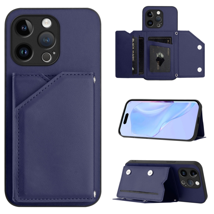 For iPhone 14 Pro Max Skin Feel Four Card Slots Phone Case with Wrist Strap(Blue)
For iPhone 14 Pro Max Skin Feel Four Card Slots Phone Case with Wrist Strap(Blue)