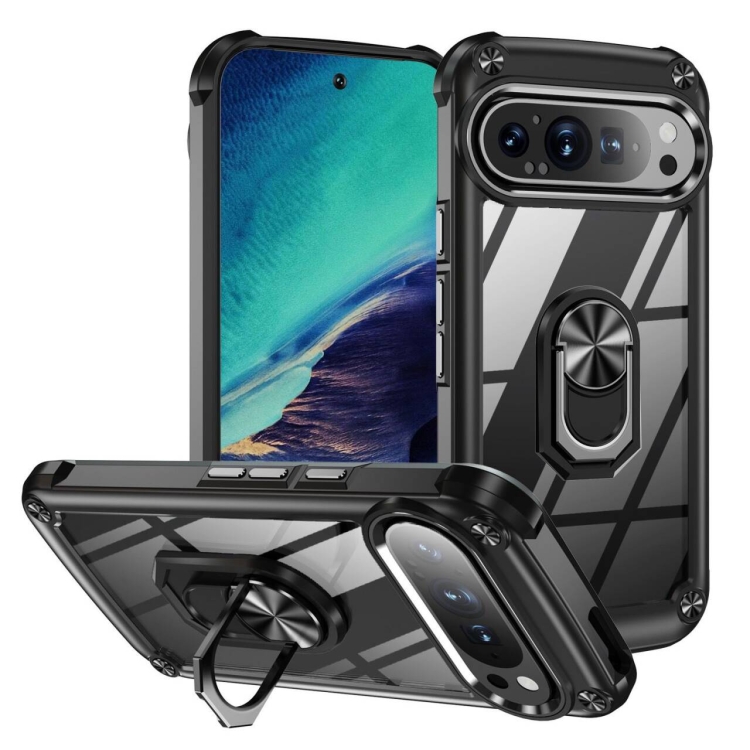 For Google Pixel 9 Pro XL TPU + PC Lens Protection Phone Case with Ring Holder(Black)
For Google Pixel 9 Pro XL TPU + PC Lens Protection Phone Case with Ring Holder(Black)