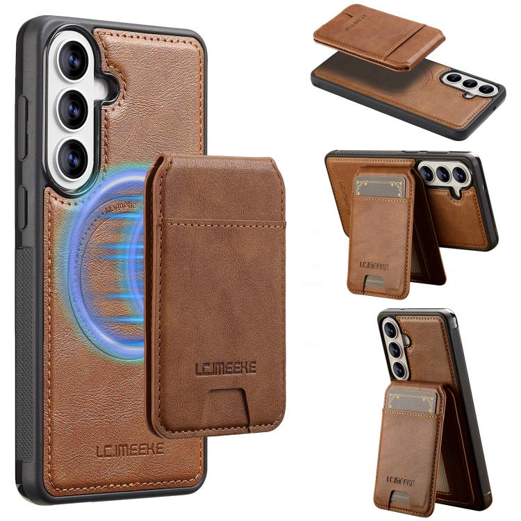 For Samsung Galaxy S26 5G LC.IMEEKE L3 Series Detachable RFID Card Bag Magsafe Phone Case(Brown)
For Samsung Galaxy S26 5G LC.IMEEKE L3 Series Detachable RFID Card Bag Magsafe Phone Case(Brown)