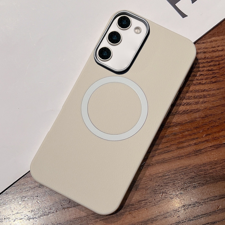 For Samsung Galaxy S21+ 5G Leather Texture Design MagSafe Full Coverage Phone Case(White)
For Samsung Galaxy S21+ 5G Leather Texture Design MagSafe Full Coverage Phone Case(White)