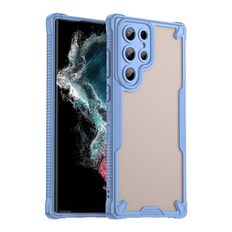 For Samsung Galaxy S22 Ultra 5G Armor Glaze PC Hybrid TPU Phone Case(Blue)
For Samsung Galaxy S22 Ultra 5G Armor Glaze PC Hybrid TPU Phone Case(Blue)