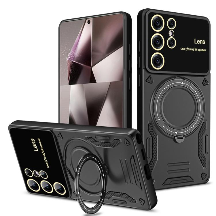 For Samsung Galaxy S26 Ultra 5G Large Window MagSafe Holder Phone Case(Black)
For Samsung Galaxy S26 Ultra 5G Large Window MagSafe Holder Phone Case(Black)