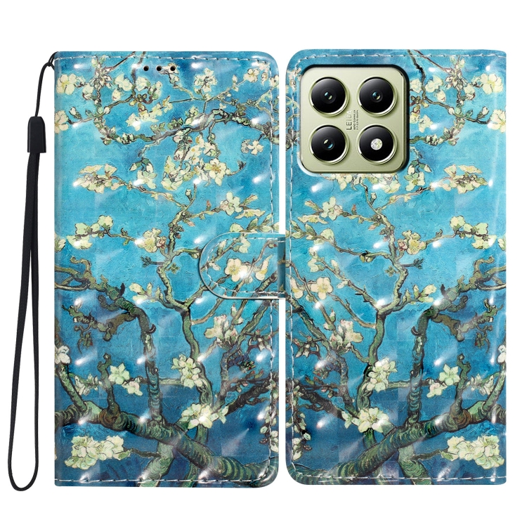 For Xiaomi 14T 3D Pattern Leather Phone Case(Blue Base Apricot Flower)
For Xiaomi 14T 3D Pattern Leather Phone Case(Blue Base Apricot Flower)