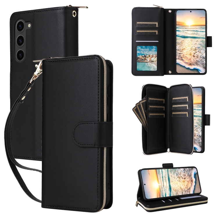 For Samsung Galaxy S23 5G Nine-card Slots Zipper Wallet Bag Leather Phone Case(Black)
For Samsung Galaxy S23 5G Nine-card Slots Zipper Wallet Bag Leather Phone Case(Black)