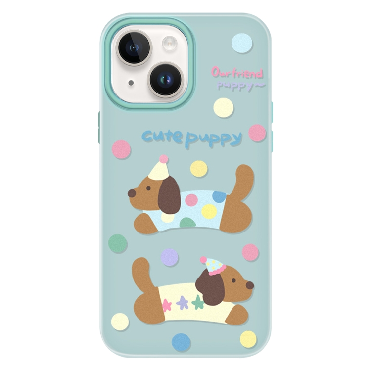 For iPhone 15 Skin Feeling Jelly TPU Hybrid PC Phone Case(Cute Puppy Light Green)
For iPhone 15 Skin Feeling Jelly TPU Hybrid PC Phone Case(Cute Puppy Light Green)