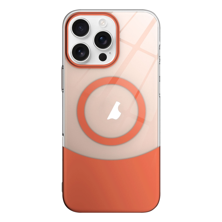 For iPhone 16 Pro Max Slim Color Contrast MagSafe PC Transparent Phone Case(Orange)
For iPhone 16 Pro Max Slim Color Contrast MagSafe PC Transparent Phone Case(Orange)