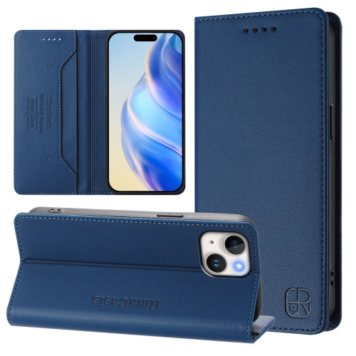 For iPhone 13 mini RC01 Dual-Folded Magnetic Suction RFID Leather Phone Case(Dark Blue)
For iPhone 13 mini RC01 Dual-Folded Magnetic Suction RFID Leather Phone Case(Dark Blue)