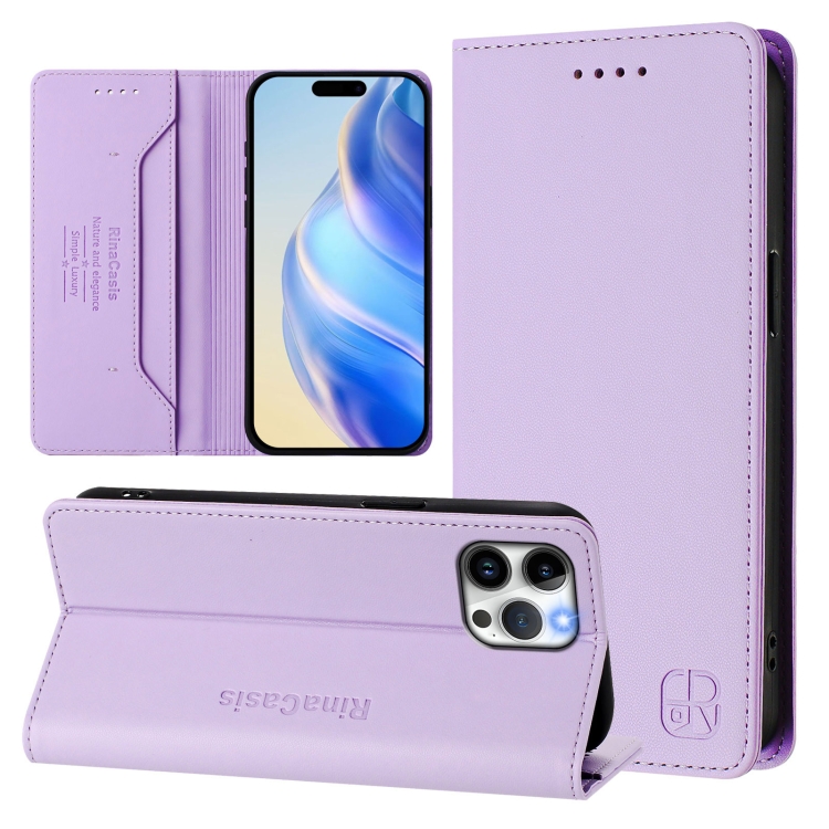 For iPhone 12 Pro Max RC01 Dual-Folded Magnetic Suction RFID Leather Phone Case(Light Purple)
For iPhone 12 Pro Max RC01 Dual-Folded Magnetic Suction RFID Leather Phone Case(Light Purple)
