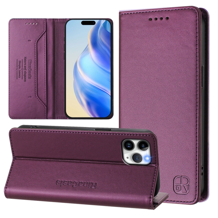 For iPhone 11 Pro Max RC01 Dual-Folded Magnetic Suction RFID Leather Phone Case(Violet)
For iPhone 11 Pro Max RC01 Dual-Folded Magnetic Suction RFID Leather Phone Case(Violet)