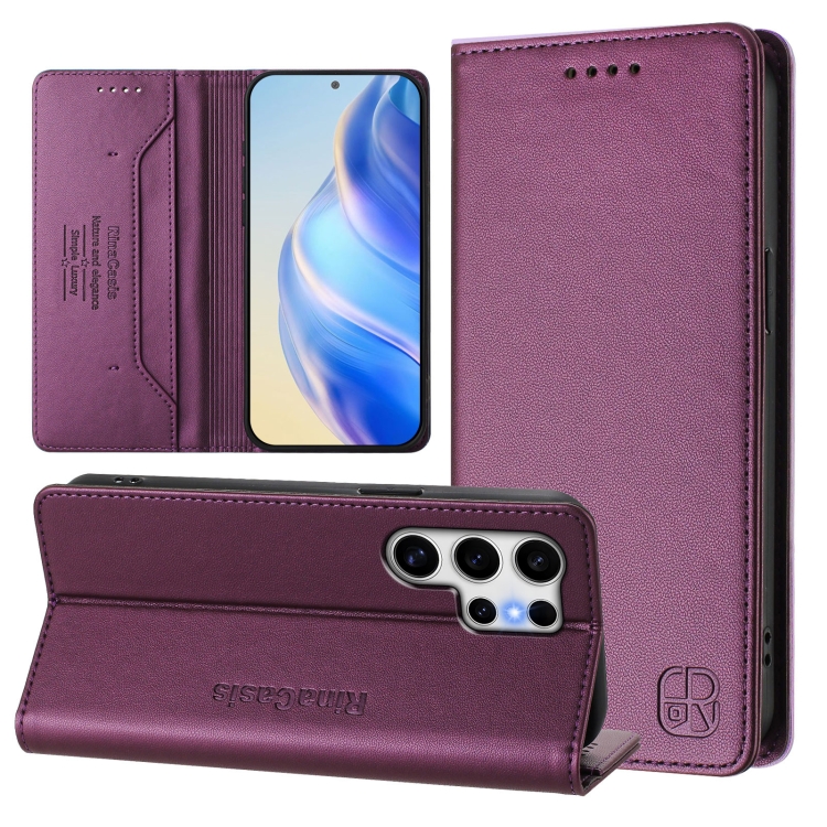 For Samsung Galaxy S23 Ultra 5G RC01 Dual-Folded Magnetic Suction RFID Leather Phone Case(Violet)
For Samsung Galaxy S23 Ultra 5G RC01 Dual-Folded Magnetic Suction RFID Leather Phone Case(Violet)