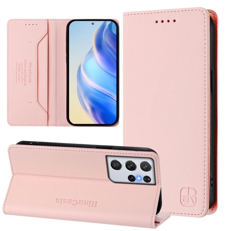 For Samsung Galaxy S21 Ultra 5G RC01 Dual-Folded Magnetic Suction RFID Leather Phone Case(Pink)
For Samsung Galaxy S21 Ultra 5G RC01 Dual-Folded Magnetic Suction RFID Leather Phone Case(Pink)