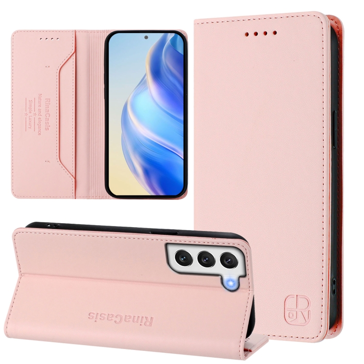 For Samsung Galaxy S22+ 5G RC01 Dual-Folded Magnetic Suction RFID Leather Phone Case(Pink)
For Samsung Galaxy S22+ 5G RC01 Dual-Folded Magnetic Suction RFID Leather Phone Case(Pink)