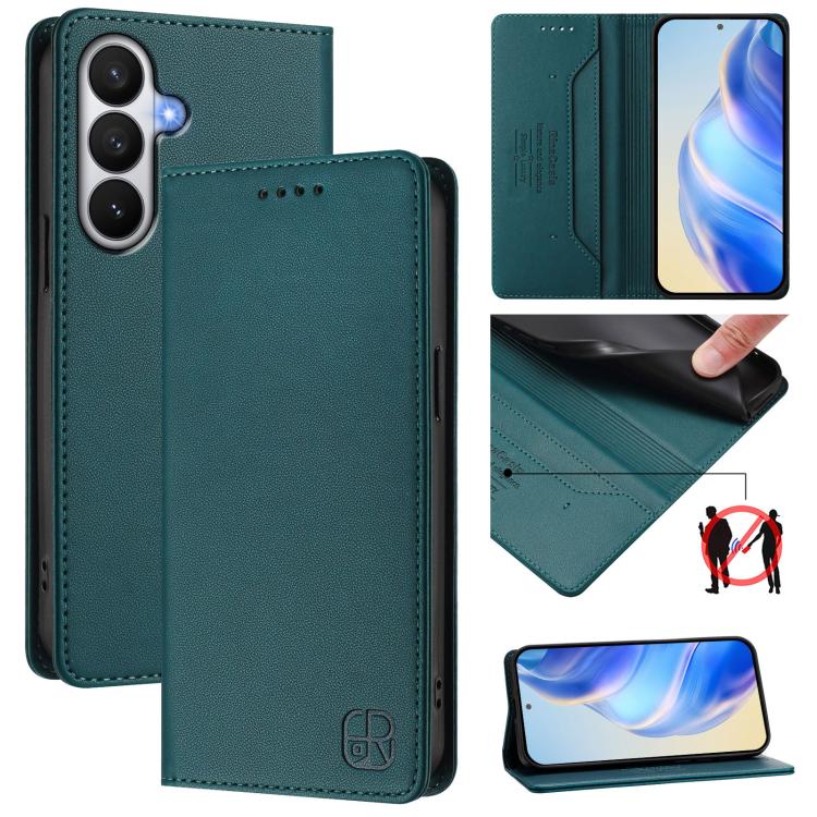 For Samsung Galaxy S26 Pro 5G RC01 Dual-Folded Magnetic Suction RFID Leather Phone Case(Dark Green)
For Samsung Galaxy S26 Pro 5G RC01 Dual-Folded Magnetic Suction RFID Leather Phone Case(Dark Green)
