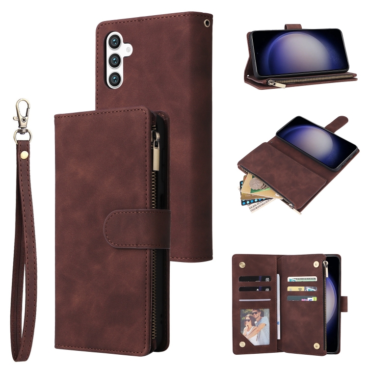 For Samsung Galaxy S25 5G Multifunctional Frosted Zipper Wallet Leather Phone Case(Coffee)
For Samsung Galaxy S25 5G Multifunctional Frosted Zipper Wallet Leather Phone Case(Coffee)