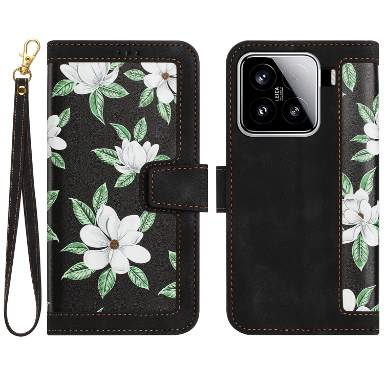For Xiaomi 15 Floral Pattern Leather Phone Case with Lanyard(Black)
For Xiaomi 15 Floral Pattern Leather Phone Case with Lanyard(Black)