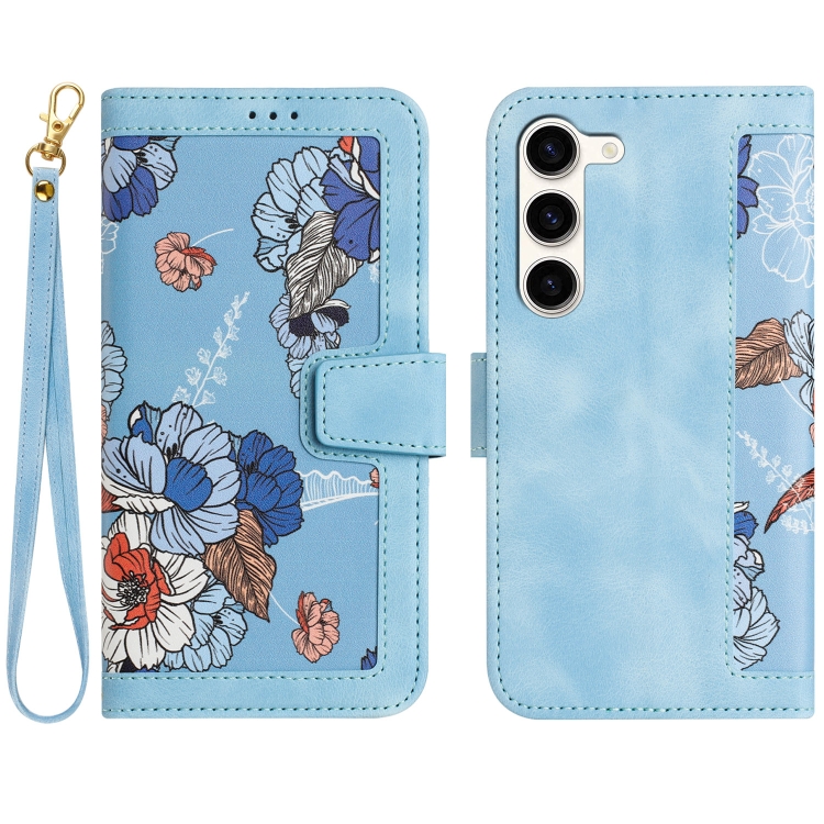 For Samsung Galaxy S23+ 5G Floral Pattern Leather Phone Case with Lanyard(Light Blue)
For Samsung Galaxy S23+ 5G Floral Pattern Leather Phone Case with Lanyard(Light Blue)