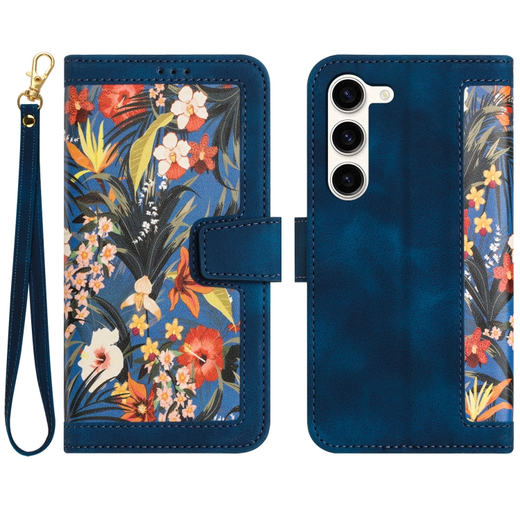For Samsung Galaxy S23 5G Floral Pattern Leather Phone Case with Lanyard(Dark Blue)
For Samsung Galaxy S23 5G Floral Pattern Leather Phone Case with Lanyard(Dark Blue)