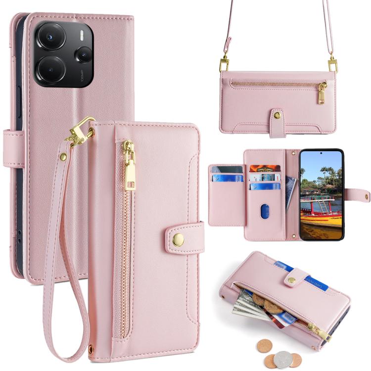 For Redmi Note 14 4G 164.84mm Sheep Texture Cross-body Zipper Wallet Leather Phone Case(Pink)
For Redmi Note 14 4G 164.84mm Sheep Texture Cross-body Zipper Wallet Leather Phone Case(Pink)