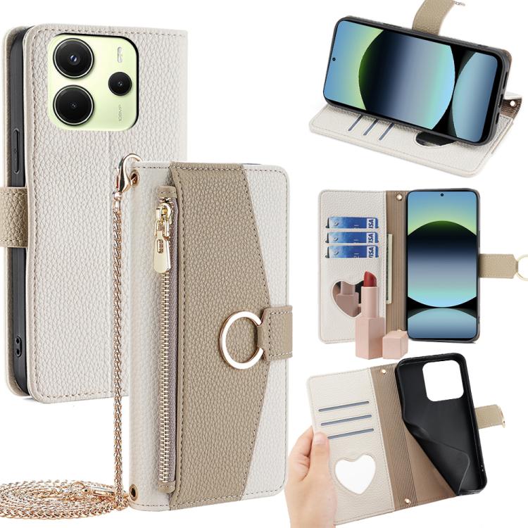 For Redmi Note 14 4G 163.25mm Crossbody Litchi Texture Leather Phone Case(White)
For Redmi Note 14 4G 163.25mm Crossbody Litchi Texture Leather Phone Case(White)