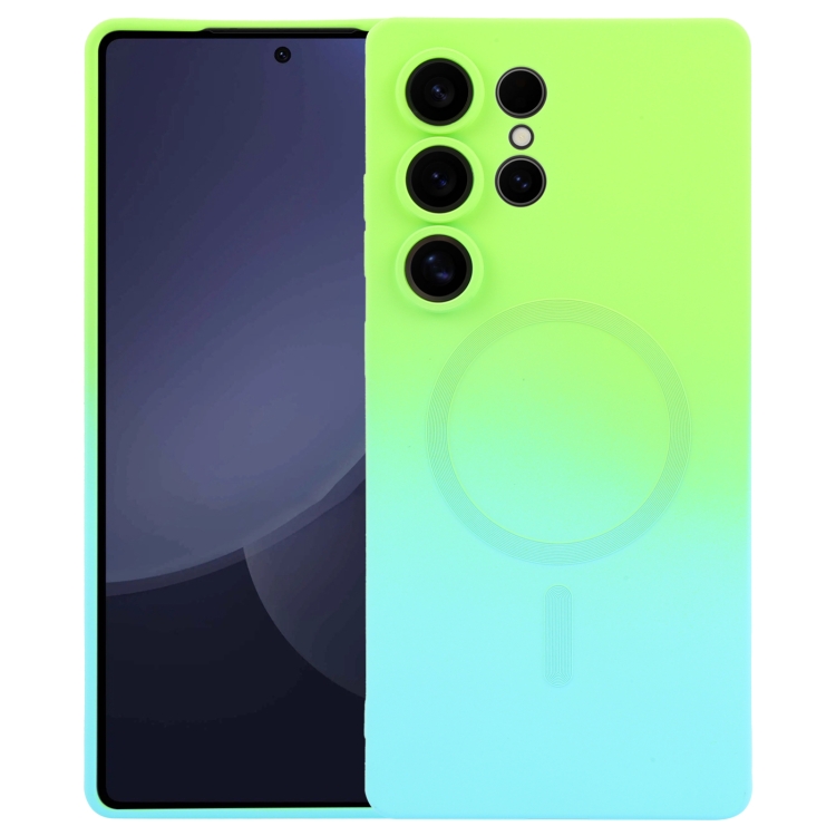 For Samsung Galaxy S25 Ultra 5G Liquid TPU Silicone Gradient MagSafe Phone Case(Cyan Blue) 
For Samsung Galaxy S25 Ultra 5G Liquid TPU Silicone Gradient MagSafe Phone Case(Cyan Blue)