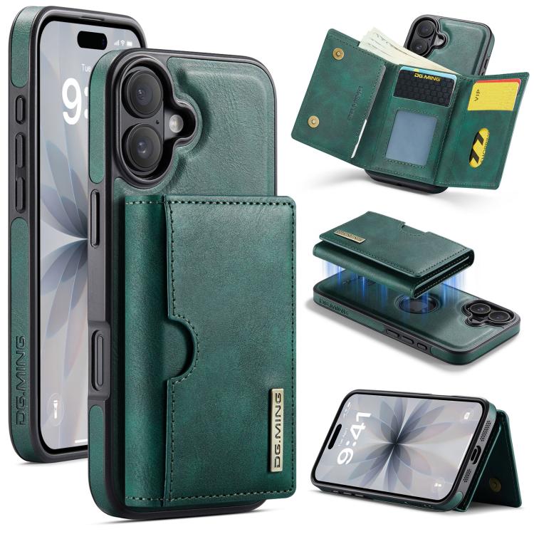 For iPhone 17 DG.MING M6 Series RFID Tri-fold Card Bag Removable Leather Phone Case(Green)
For iPhone 17 DG.MING M6 Series RFID Tri-fold Card Bag Removable Leather Phone Case(Green)