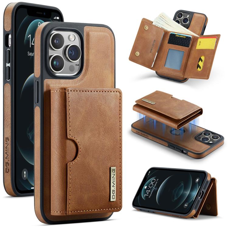 For iPhone 12 Pro Max DG.MING M6 Series RFID Tri-fold Card Bag Removable Leather Phone Case(Brown)
For iPhone 12 Pro Max DG.MING M6 Series RFID Tri-fold Card Bag Removable Leather Phone Case(Brown)