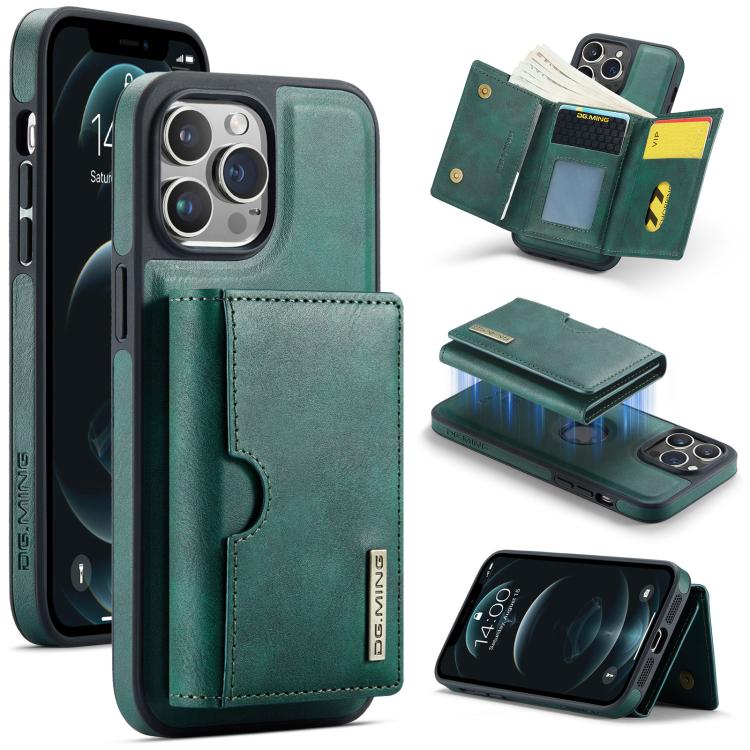 For iPhone 12 Pro Max DG.MING M6 Series RFID Tri-fold Card Bag Removable Leather Phone Case(Green)
For iPhone 12 Pro Max DG.MING M6 Series RFID Tri-fold Card Bag Removable Leather Phone Case(Green)
