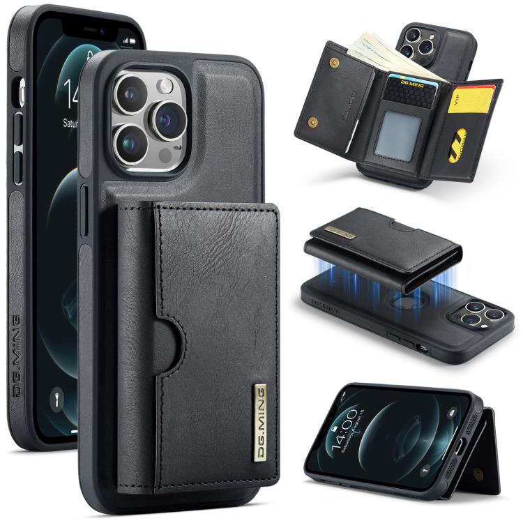For iPhone 12 Pro DG.MING M6 Series RFID Tri-fold Card Bag Removable Leather Phone Case(Black)
For iPhone 12 Pro DG.MING M6 Series RFID Tri-fold Card Bag Removable Leather Phone Case(Black)