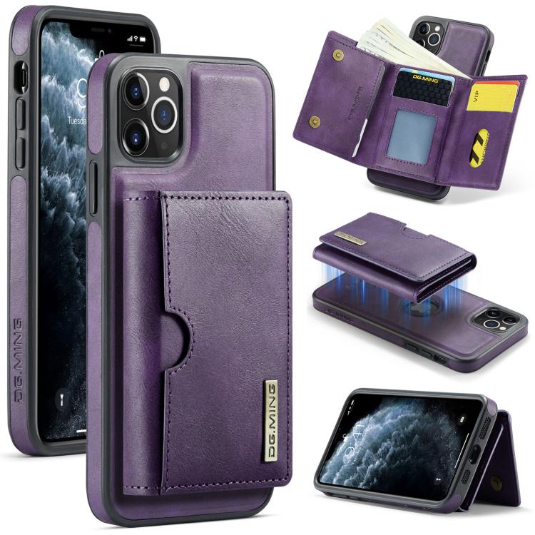 For iPhone 11 Pro Max DG.MING M6 Series RFID Tri-fold Card Bag Removable Leather Phone Case(Purple)
For iPhone 11 Pro Max DG.MING M6 Series RFID Tri-fold Card Bag Removable Leather Phone Case(Purple)