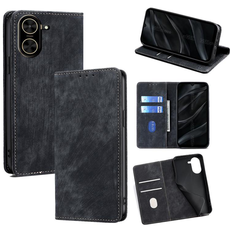For Redmi A5 4G 171.7mm RFID Anti-theft Brush Magnetic Leather Phone Case(Black)
For Redmi A5 4G 171.7mm RFID Anti-theft Brush Magnetic Leather Phone Case(Black)