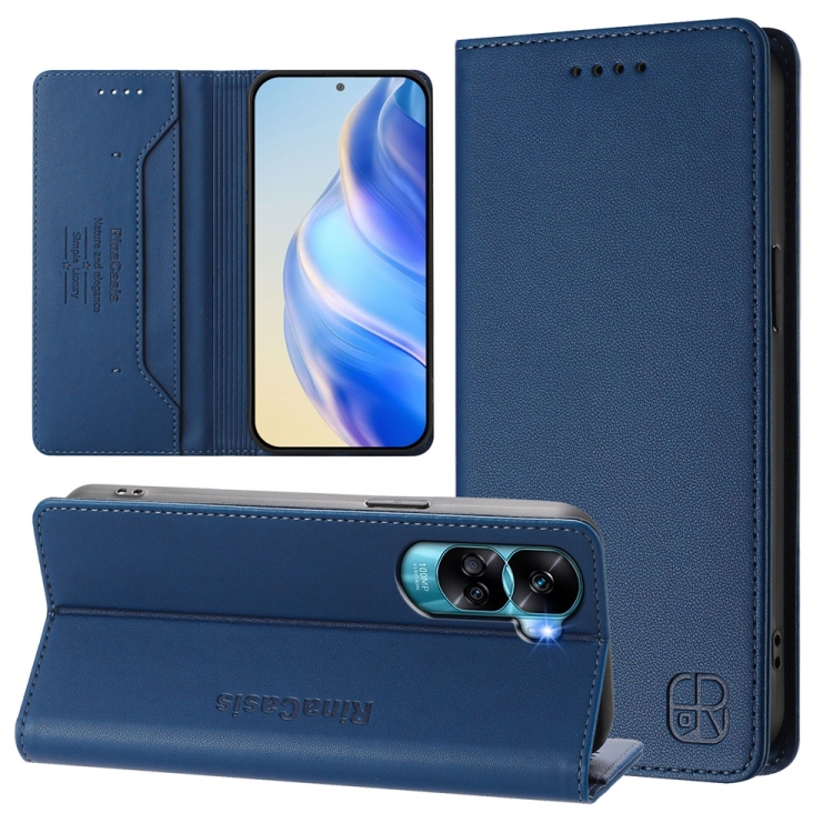 For Honor 90 Lite / Honor X50i RC01 Dual-Folded Magnetic Suction RFID Leather Phone Case(Dark Blue)
For Honor 90 Lite / Honor X50i RC01 Dual-Folded Magnetic Suction RFID Leather Phone Case(Dark Blue)