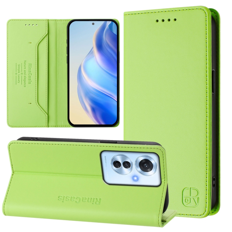For OPPO Reno11 F 5G Global RC01 Dual-Folded Magnetic Suction RFID Leather Phone Case(Grass Green)
For OPPO Reno11 F 5G Global RC01 Dual-Folded Magnetic Suction RFID Leather Phone Case(Grass Green)