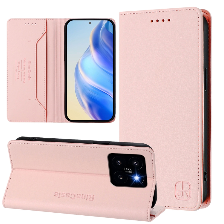 For Xiaomi 14 Pro 5G RC01 Dual-Folded Magnetic Suction RFID Leather Phone Case(Pink)
For Xiaomi 14 Pro 5G RC01 Dual-Folded Magnetic Suction RFID Leather Phone Case(Pink)
