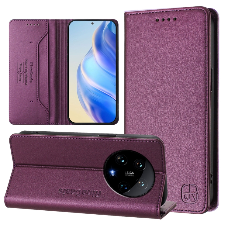 For Xiaomi 14 Ultra 5G RC01 Dual-Folded Magnetic Suction RFID Leather Phone Case(Violet)
For Xiaomi 14 Ultra 5G RC01 Dual-Folded Magnetic Suction RFID Leather Phone Case(Violet)
