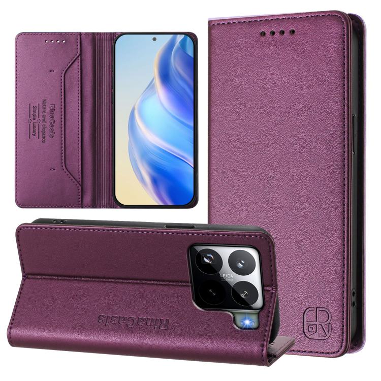 For Xiaomi 15S Pro RC01 Dual-Folded Magnetic Suction RFID Leather Phone Case(Violet)
For Xiaomi 15S Pro RC01 Dual-Folded Magnetic Suction RFID Leather Phone Case(Violet)